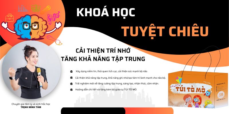 Review khóa học Cải thiện trí nhớ - Nâng cao khả năng tập trung cho trẻ