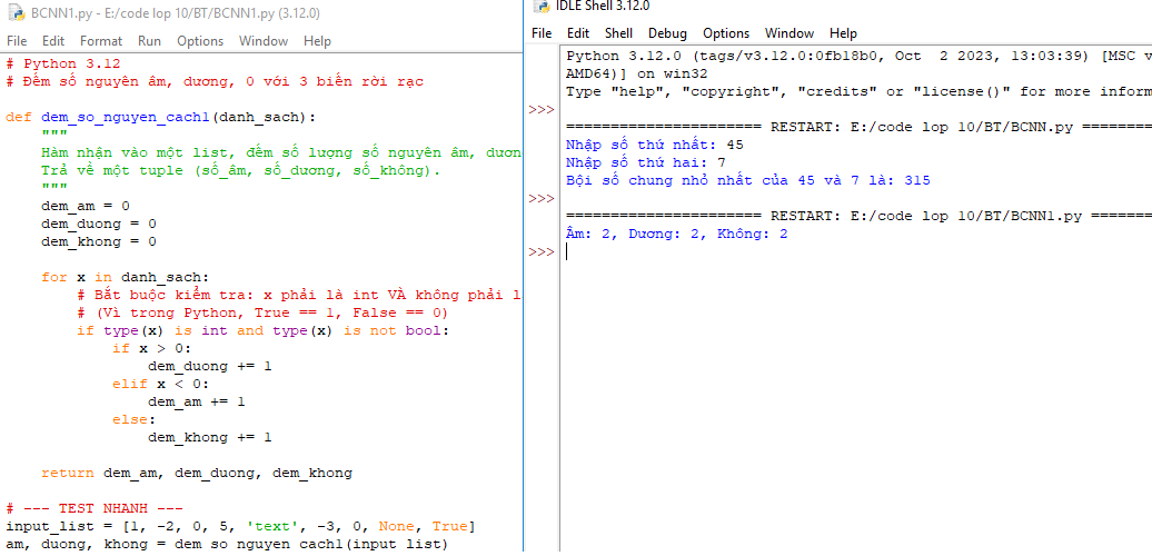 Đếm Số Nguyên Trong List Python: Phân Loại Âm, Dương, 0