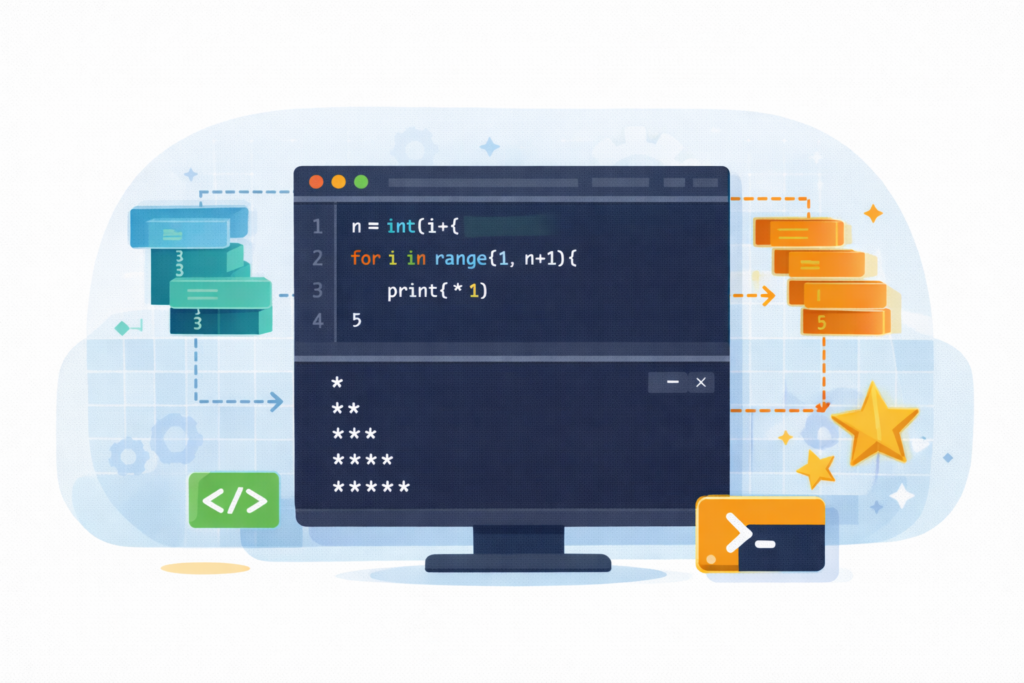 Hướng dẫn in tam giác sao trong Python chi tiết từ cơ bản đến tối ưu