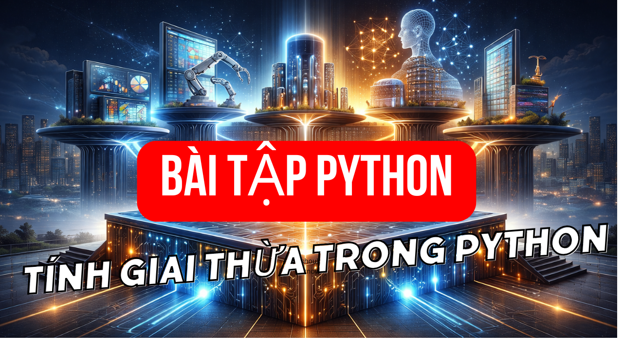 Tính giai thừa trong Python: 2 cách code (For & Đệ quy)