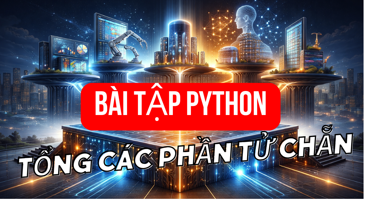Tổng các phần tử chẵn trong list Python