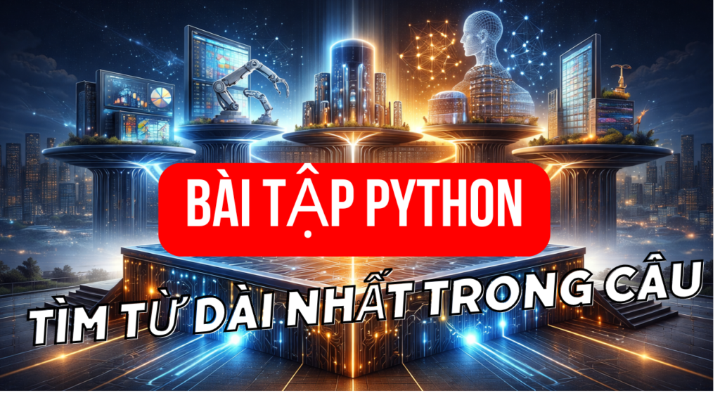 Hướng dẫn tìm từ dài nhất trong câu bằng Python bằng 2 phương pháp