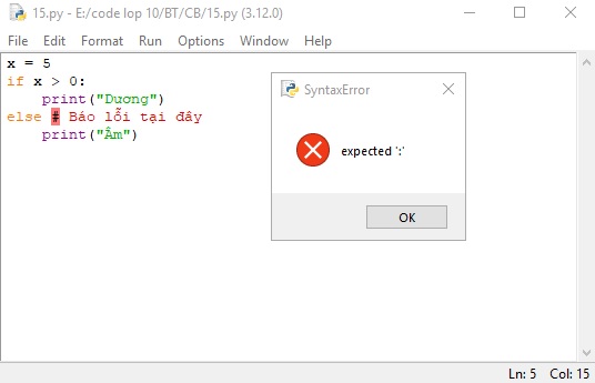 SyntaxError Missing Colon: 2 Cách Sửa Lỗi Thiếu Dấu ':' Python