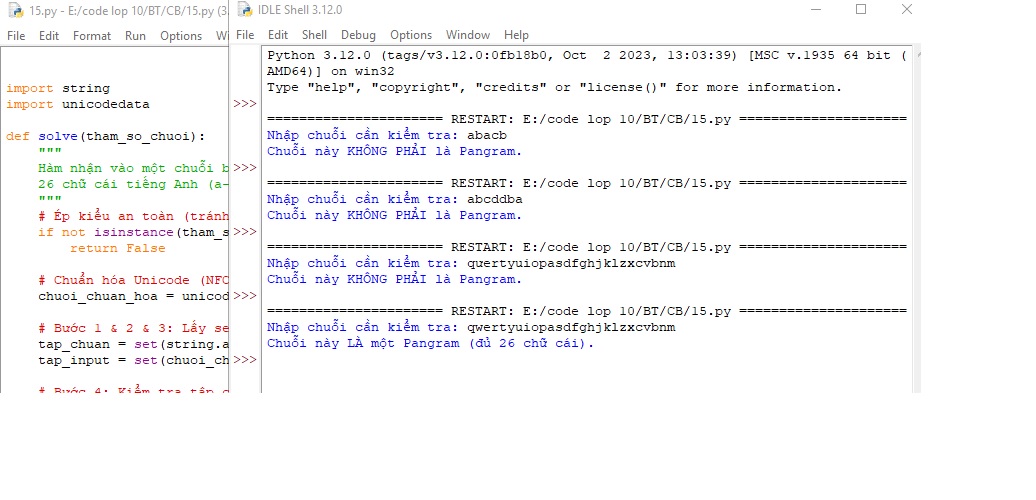 Kiểm tra chuỗi a-z (Pangram) bằng Python: 2 Cách Tối Ưu